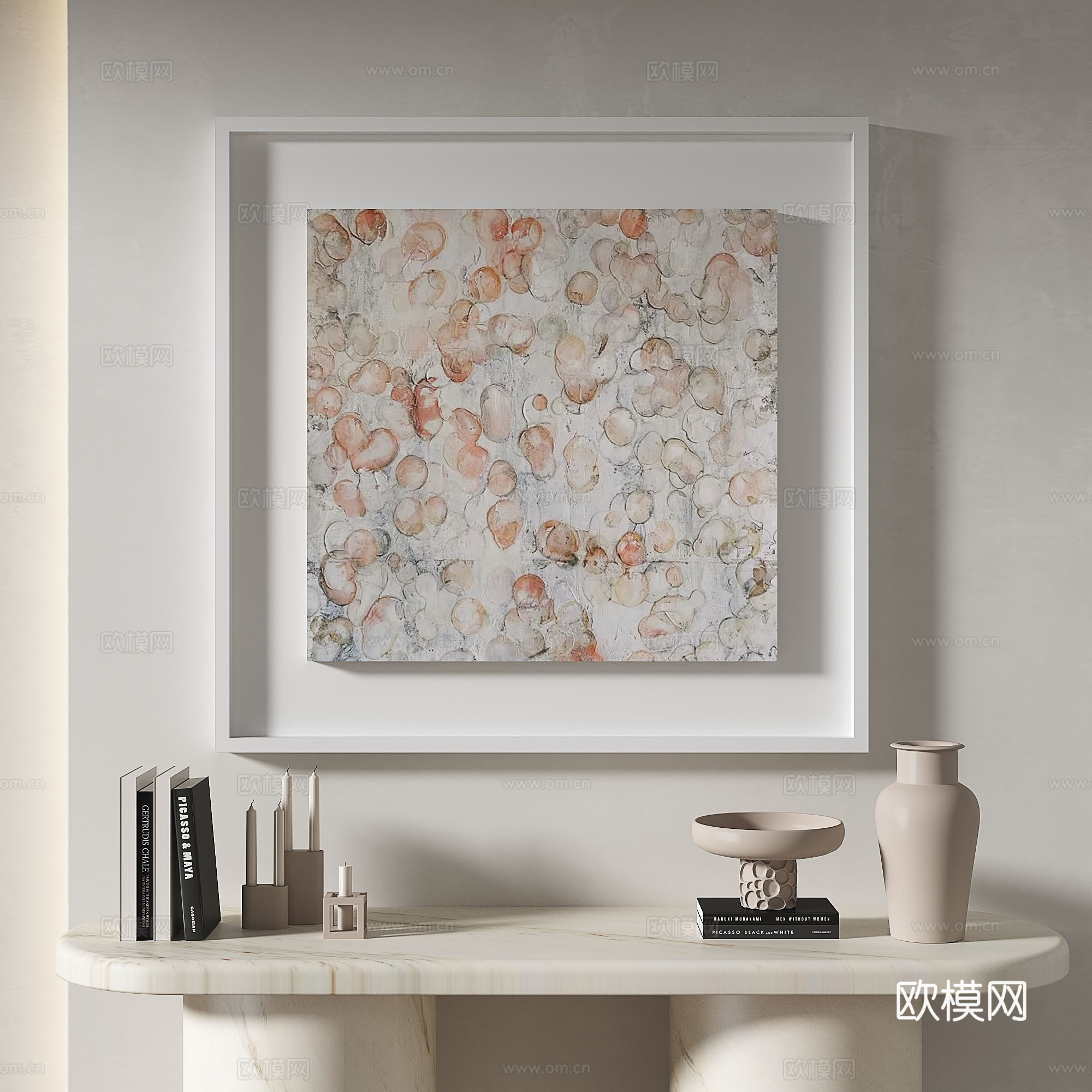 现代，简约，抽象，挂画3d模型下载