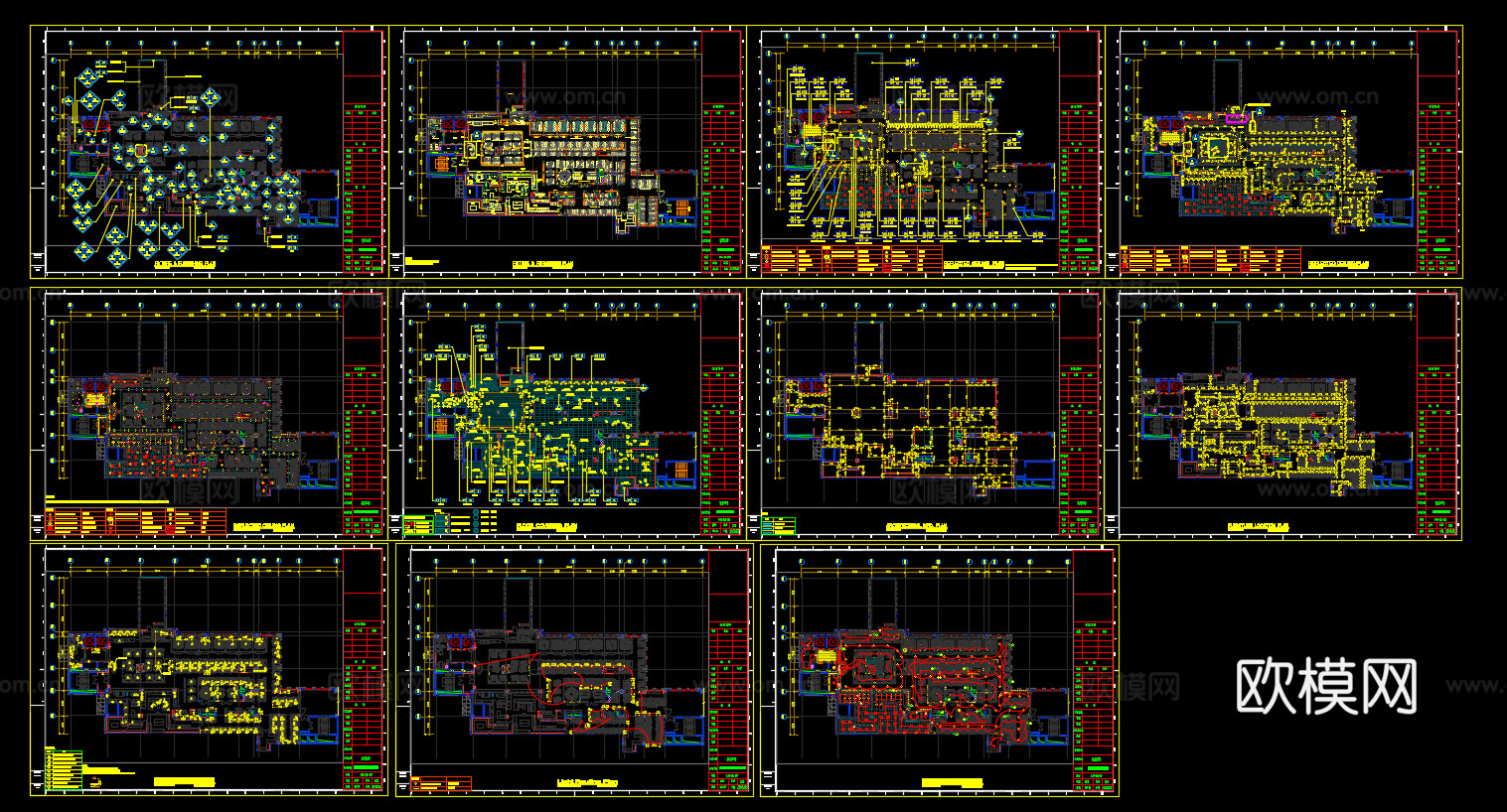 烤肉店平面施工图cad施工图下载（渲染图1）