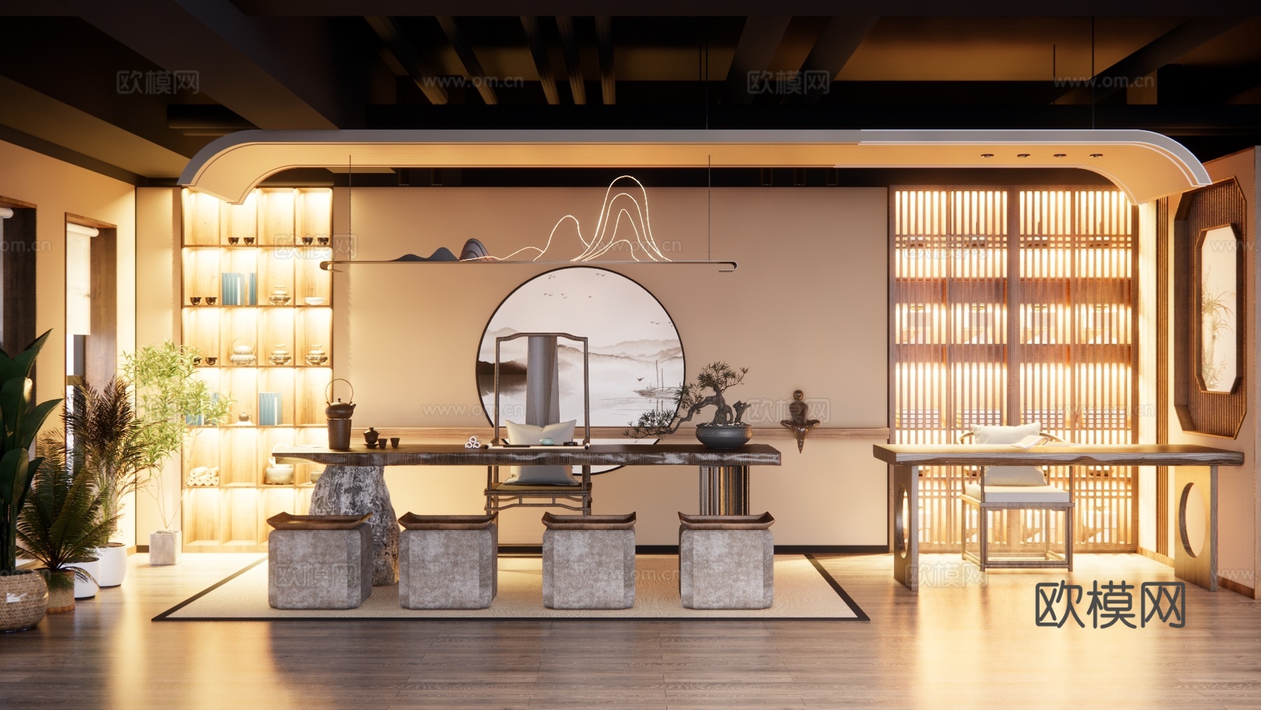 卫生间 家装 茶室su模型