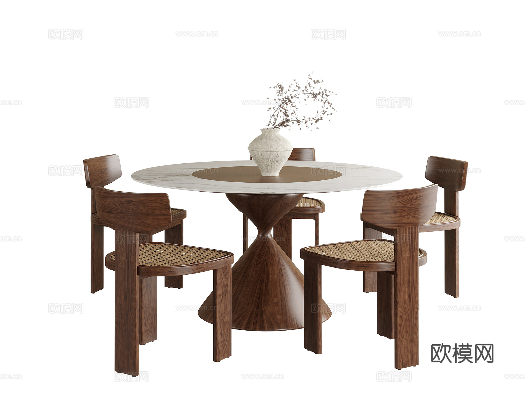 现代餐桌椅组合su模型