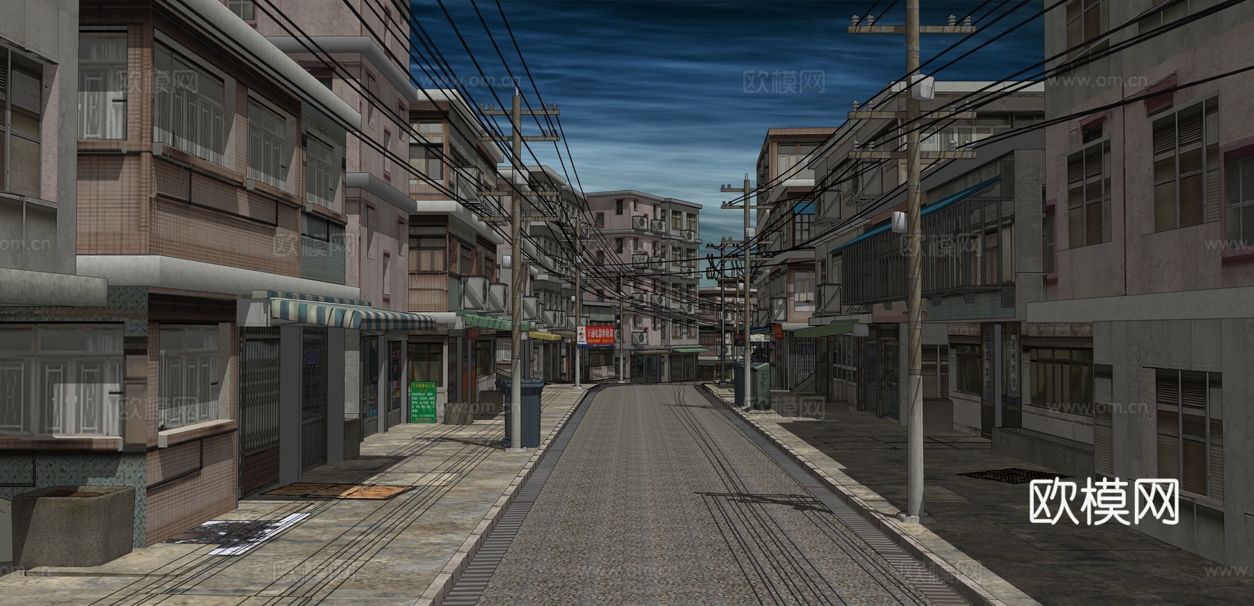 网红打卡工业建筑旧改工厂商业街su模型su模型