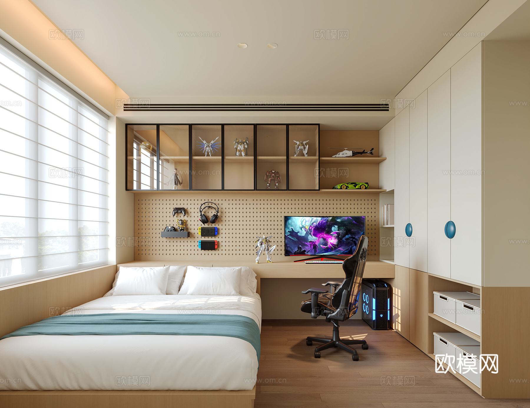 榻榻米卧室su模型