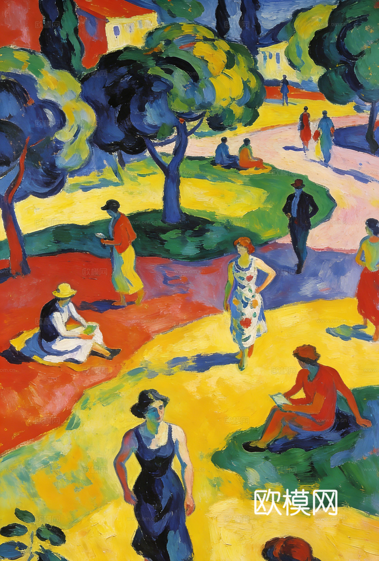 现代艺术挂画色彩画多巴胺彩绘下载