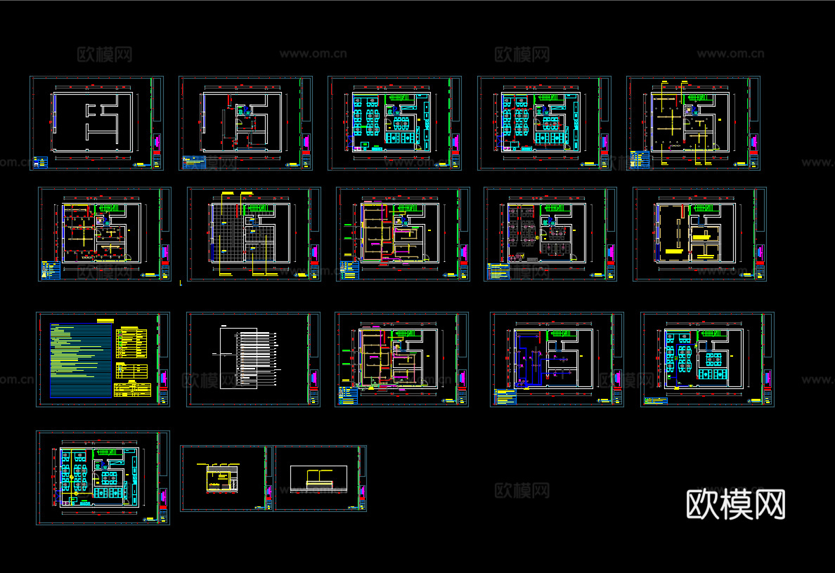 烤肉店施工图cad施工图下载（渲染图1）
