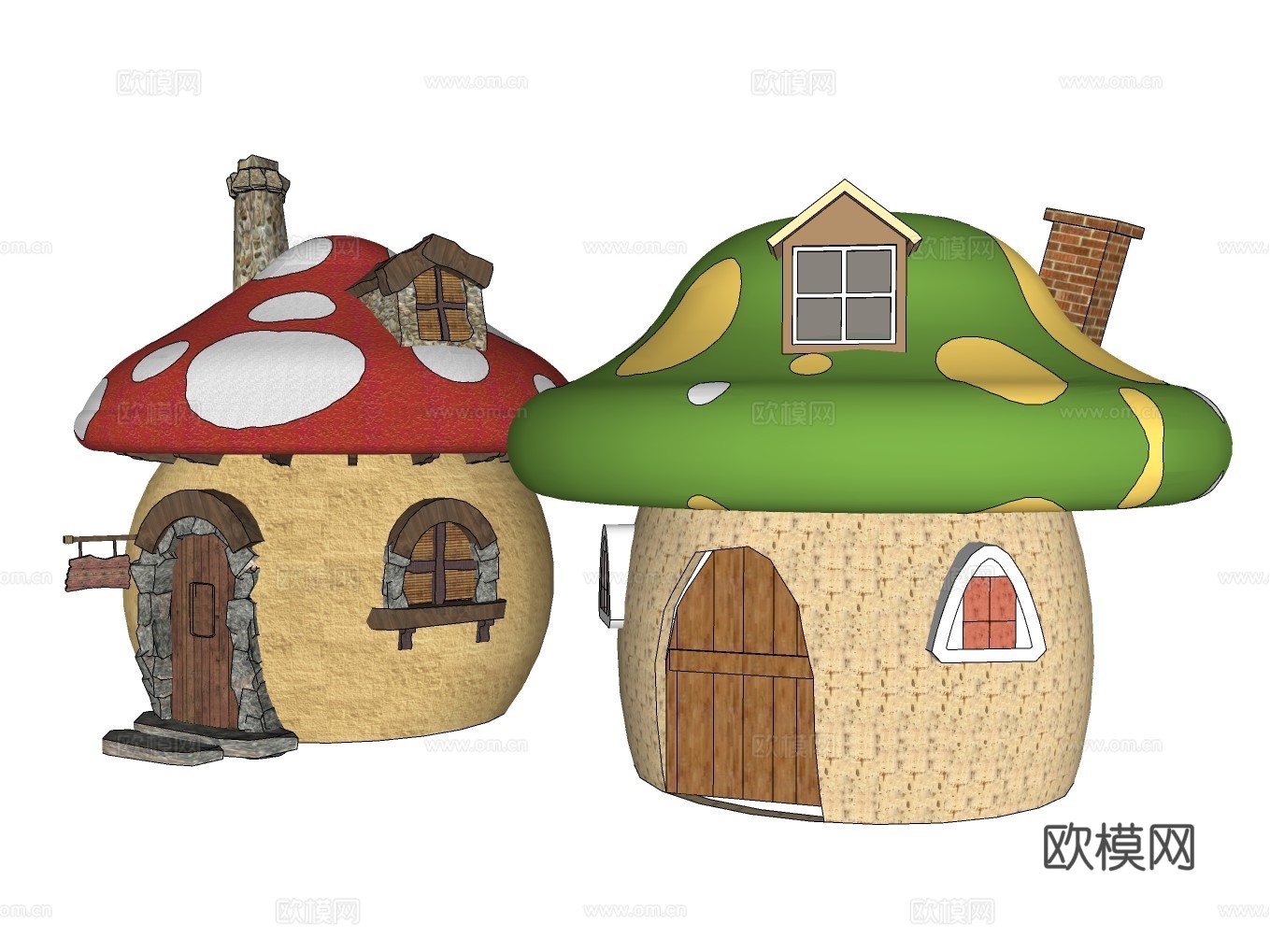 蘑菇屋su模型