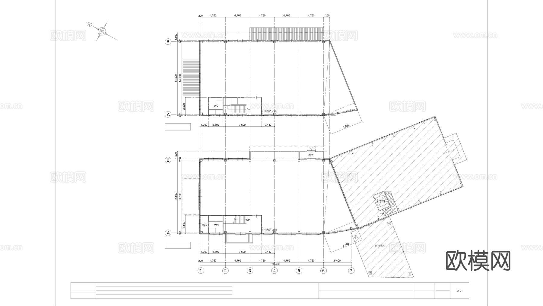 仓库平面图cad施工图