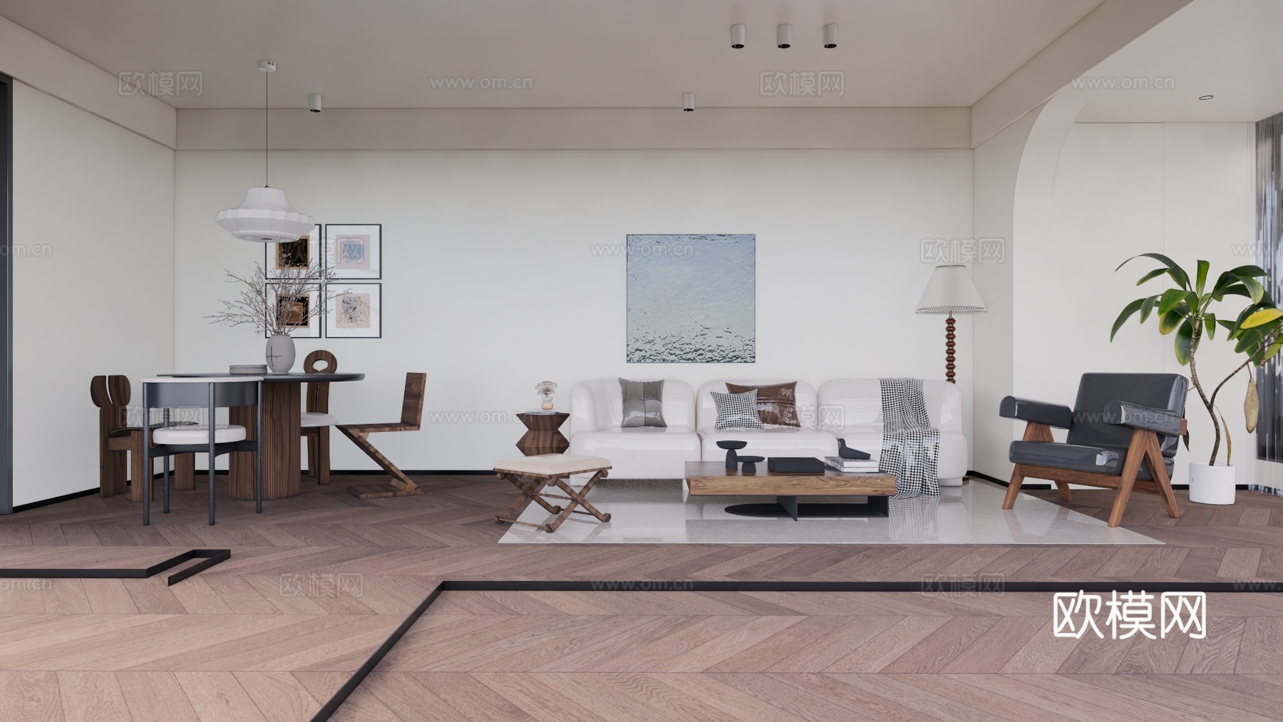 门窗 茶室 餐厅 客厅su模型