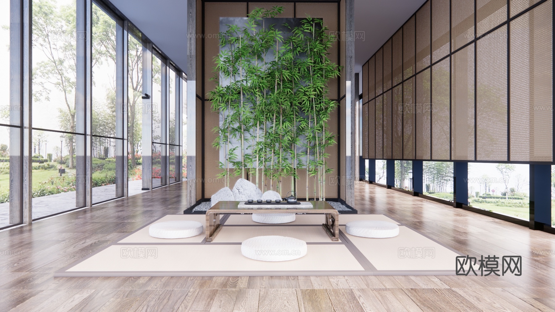 客厅 茶桌 卧室 衣帽间su模型