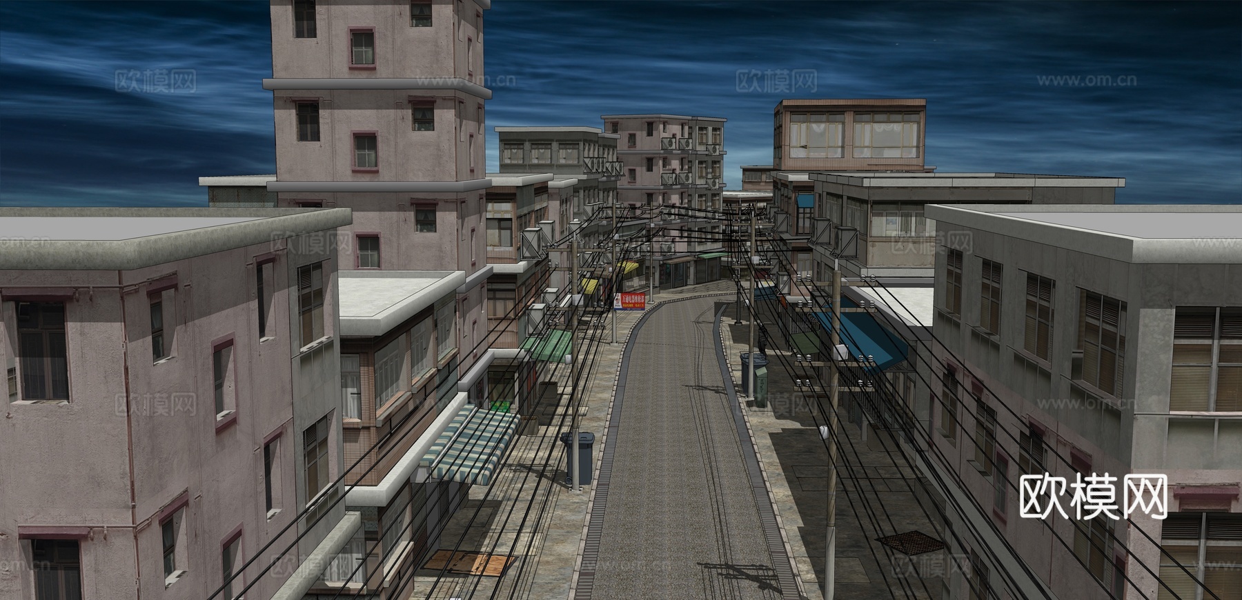 网红打卡工业建筑旧改工厂商业街su模型su模型