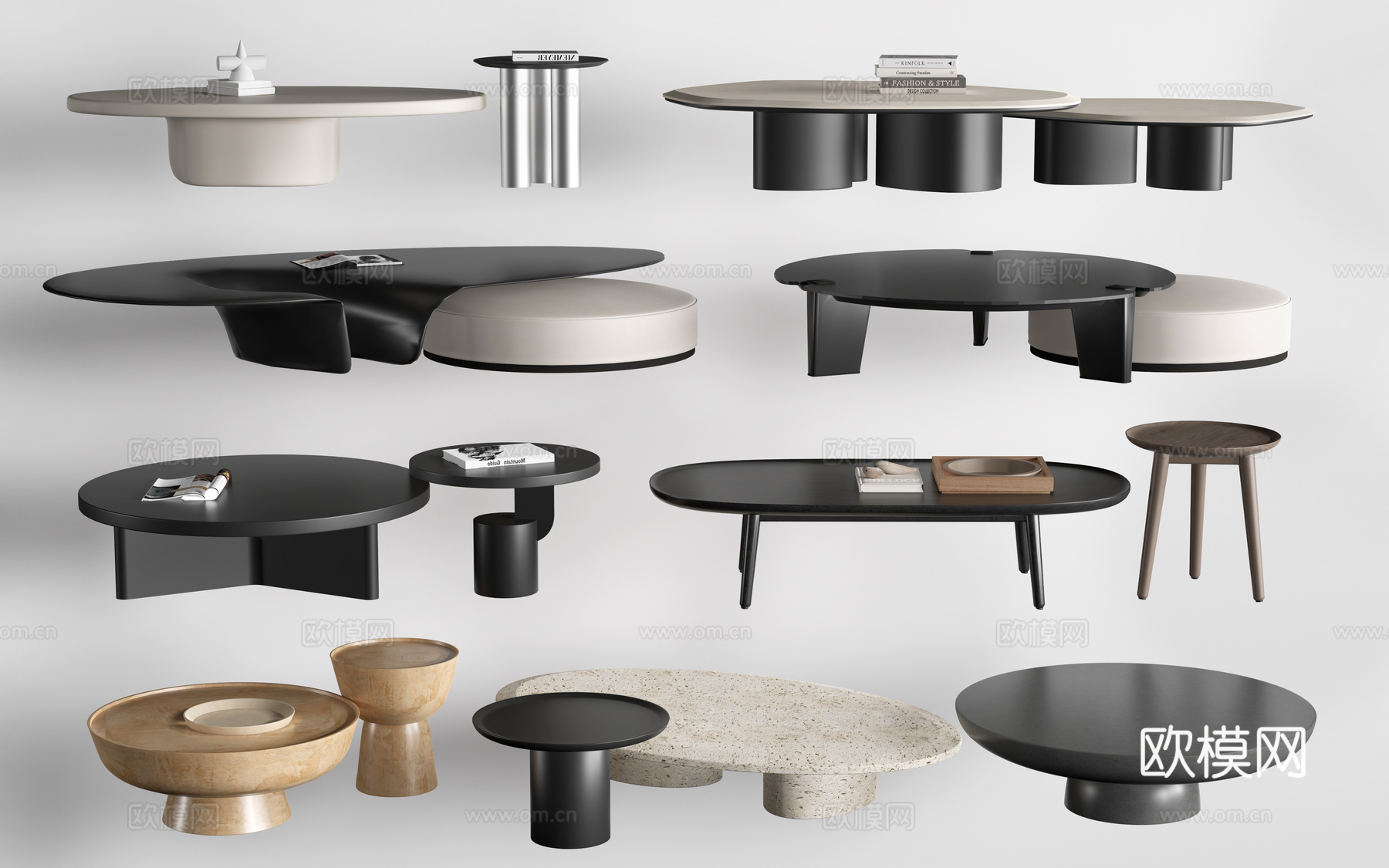 现代茶几 客厅茶几su模型