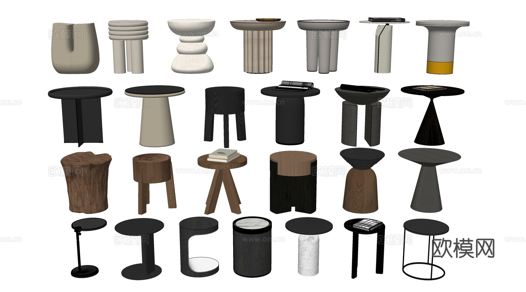 现代茶几 客厅茶几su模型