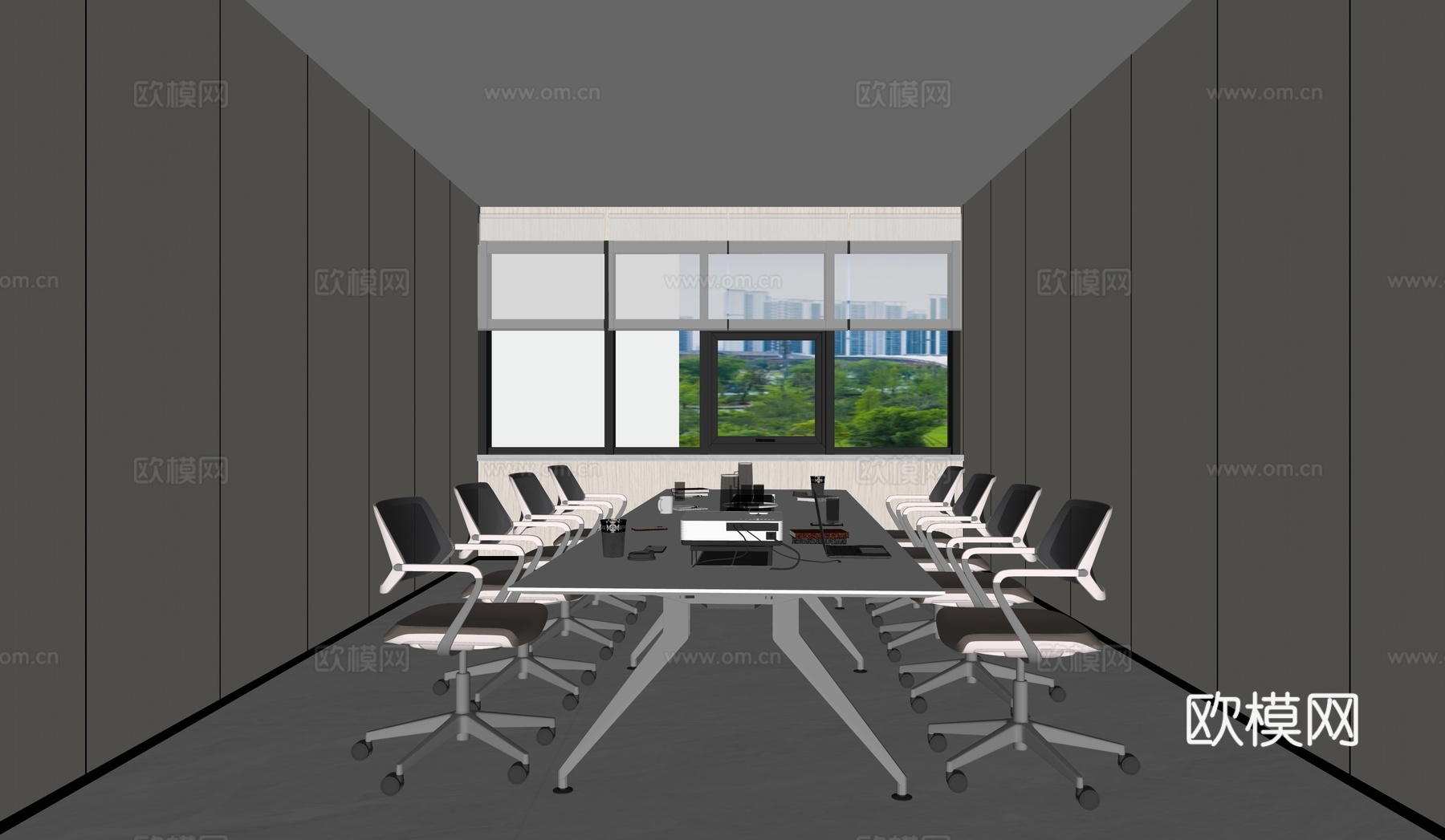 现代  报告厅  会议室su模型