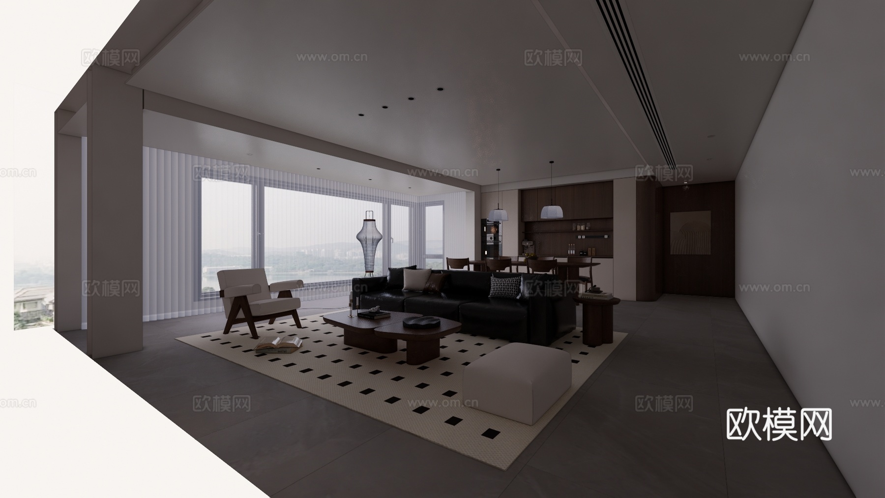 门窗 家装 卫生间 客餐厅 客厅 茶室 阳台su模型