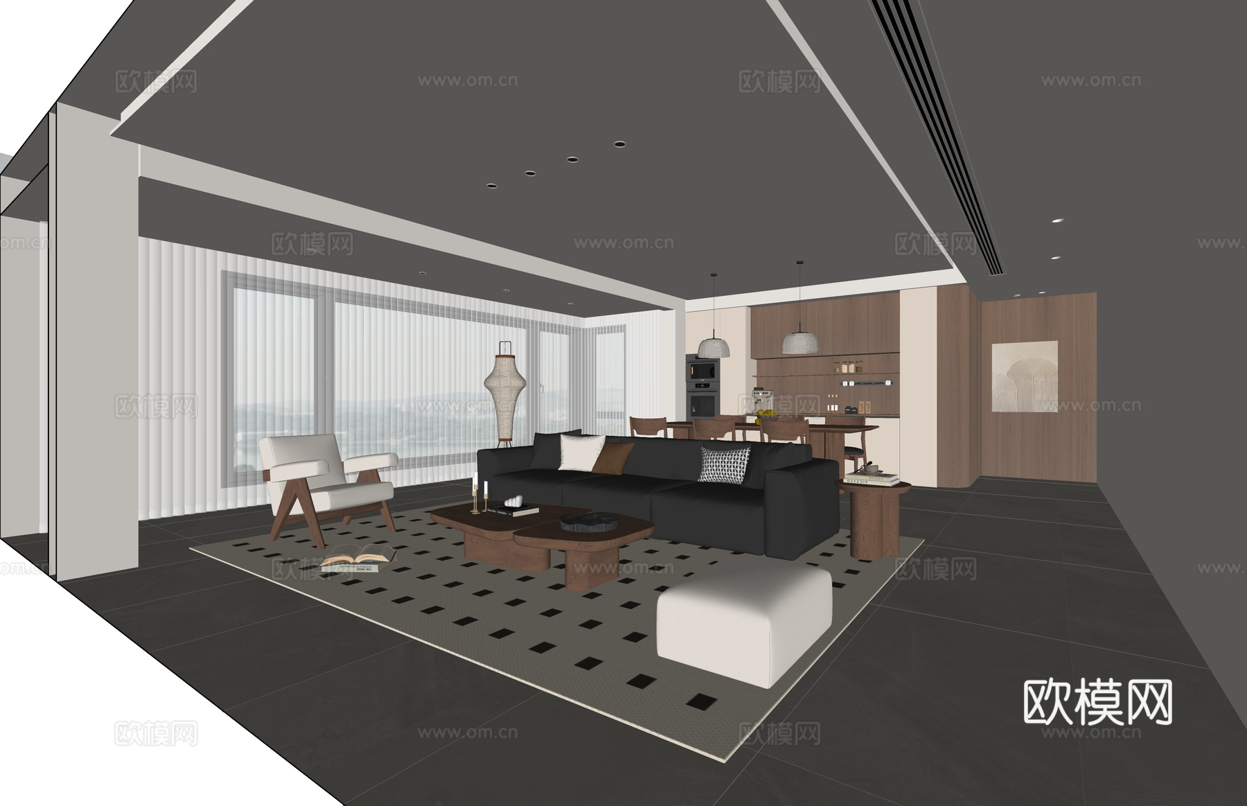 门窗 家装 卫生间 客餐厅 客厅 茶室 阳台su模型