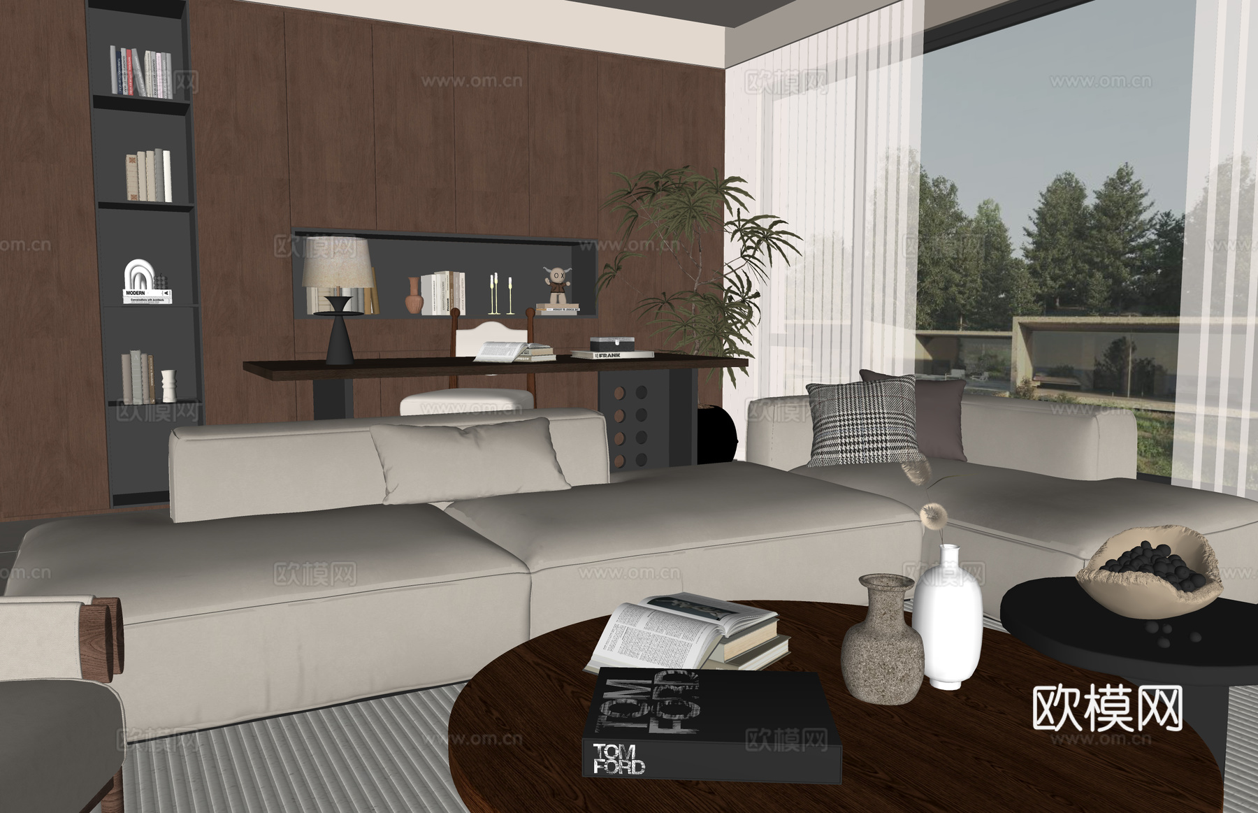 门窗 客厅 阳台 家装su模型