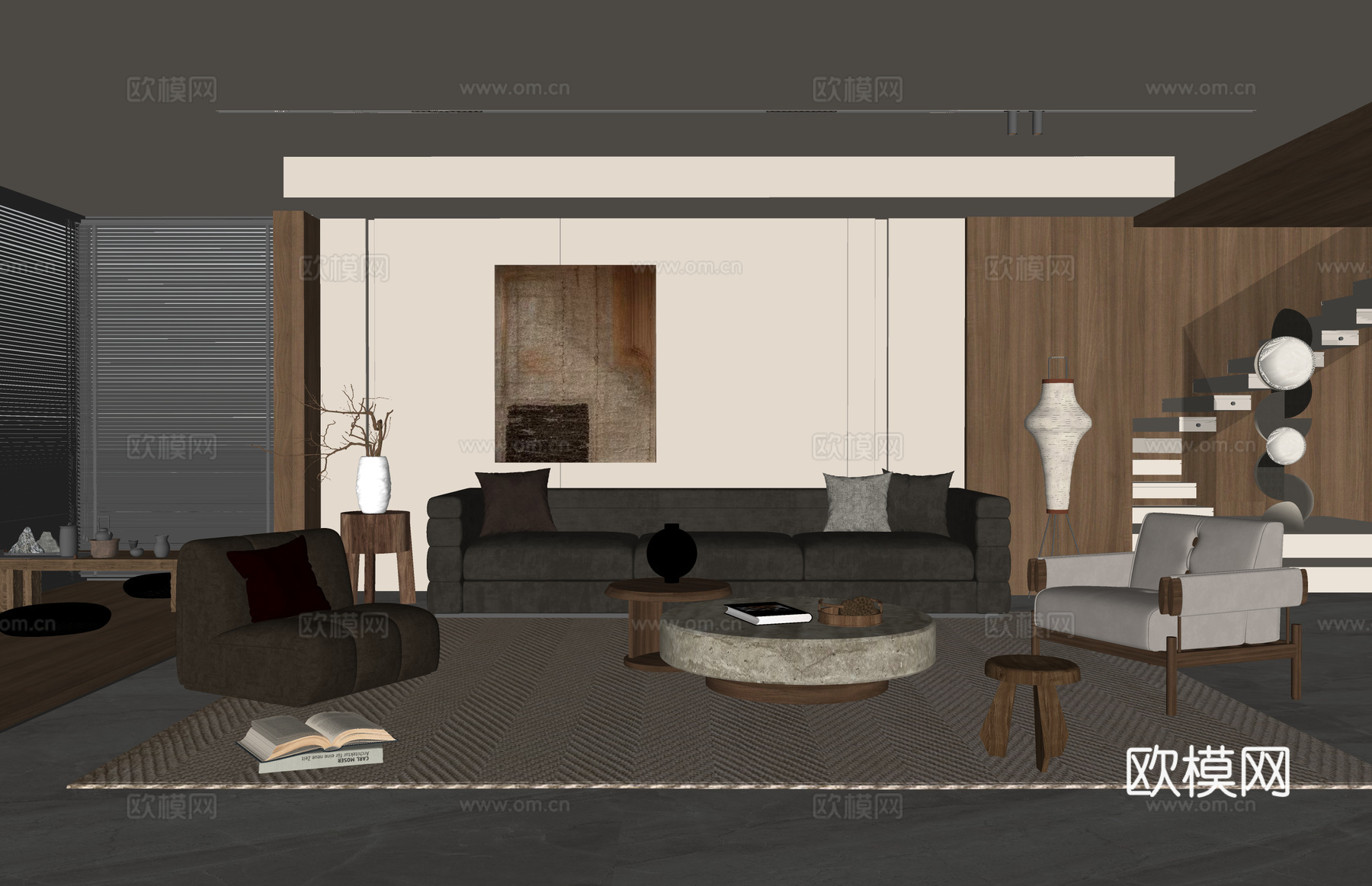 客餐厅 家装 厨房 门窗 阳台 衣帽间su模型