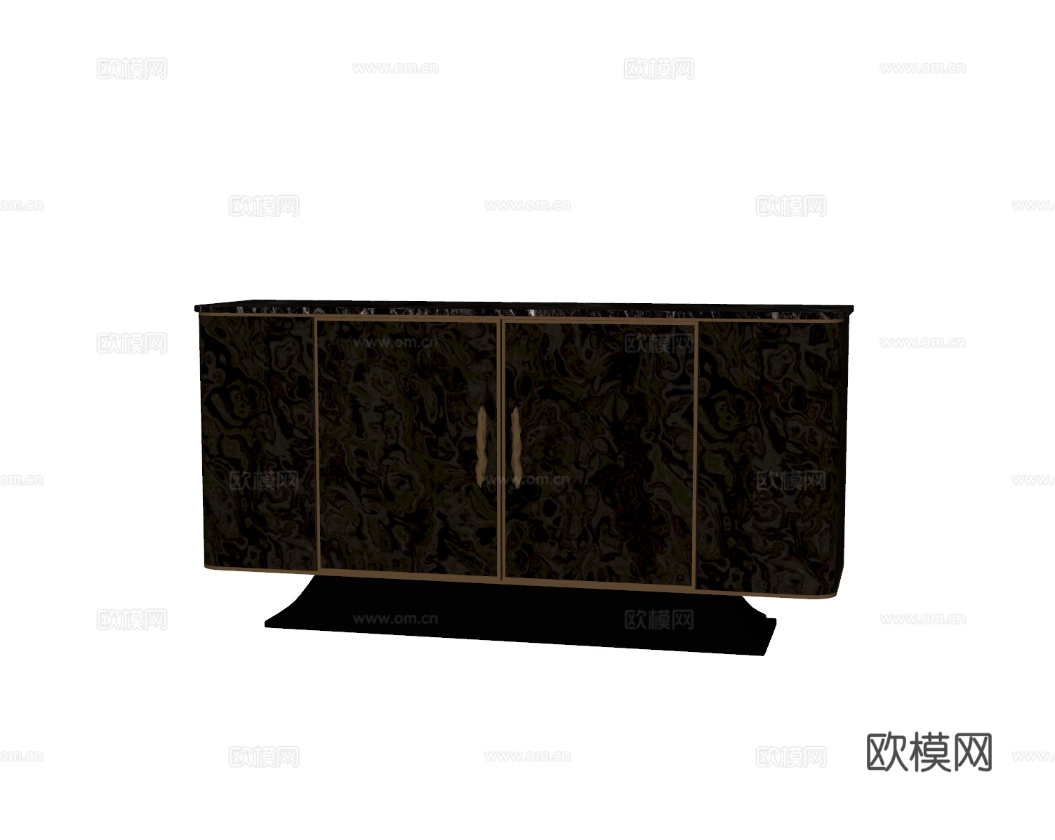 意式轻奢边柜su模型