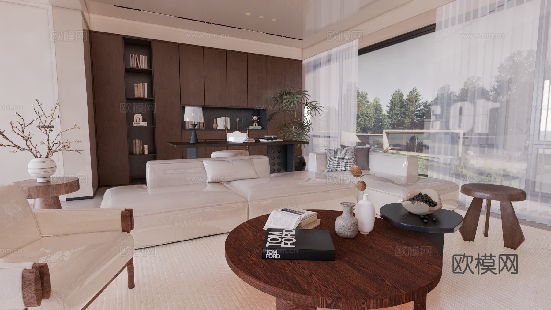 门窗 客厅 阳台 家装su模型