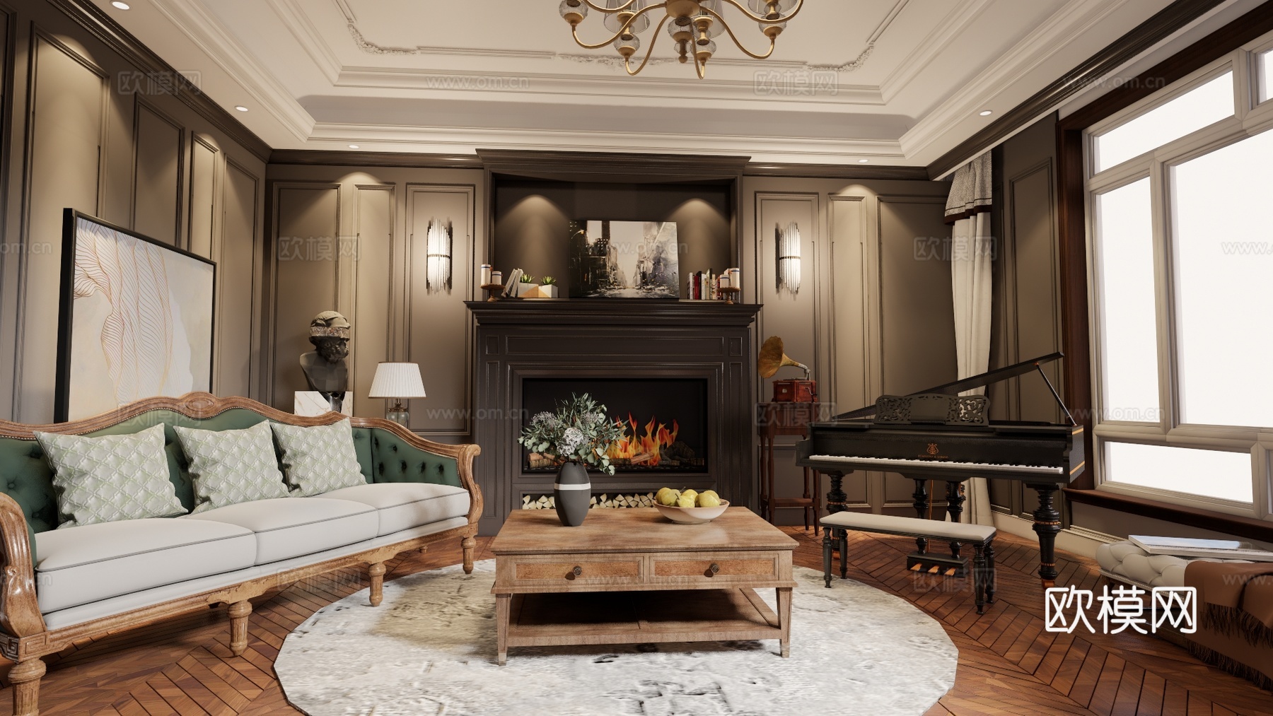 门窗 茶室 客厅 厨房 卧室 卫生间 阳台su模型