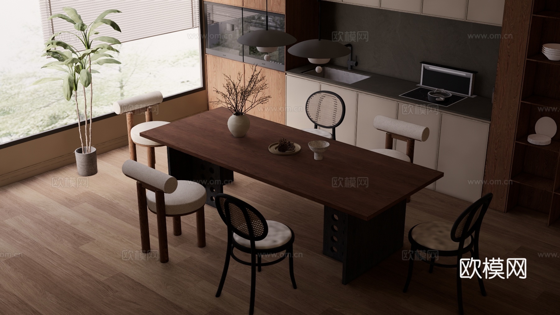 家装 客厅 客餐厅 阳台 卫生间 餐厅su模型