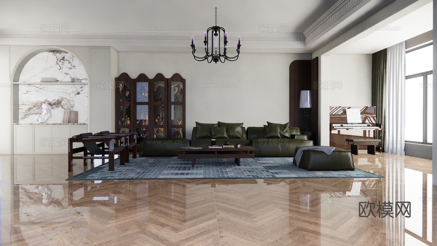 阳台 餐厅 家装su模型