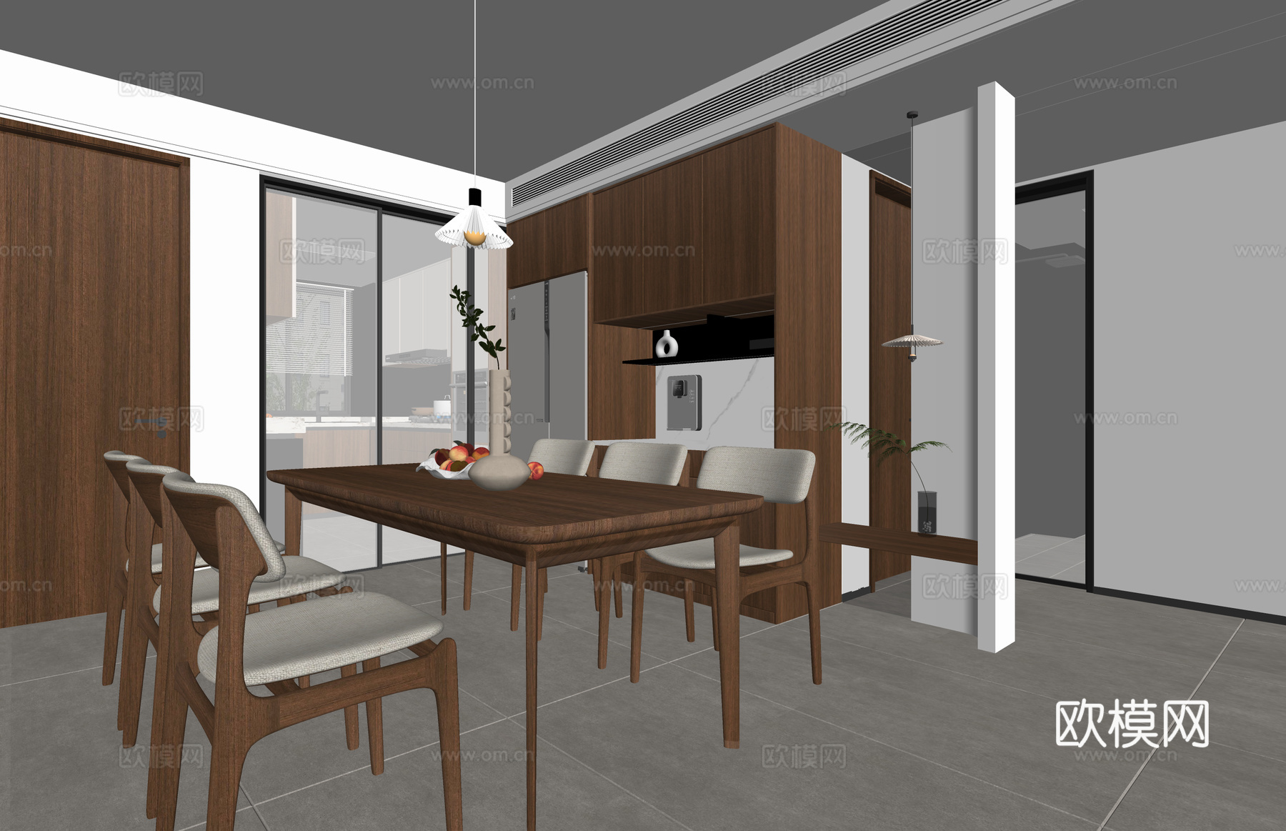 阳台 衣帽间 家装 厨房su模型