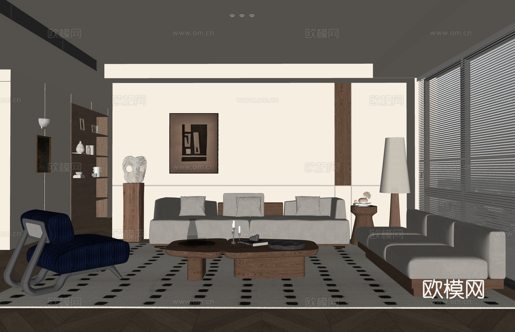 门窗 客餐厅 衣帽间 厨房su模型