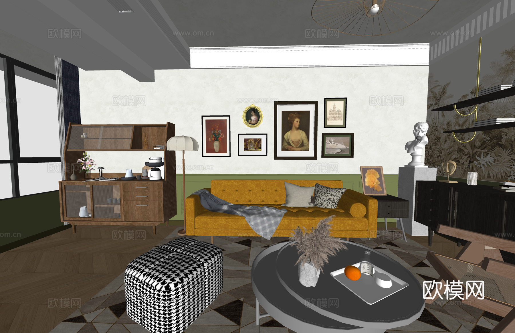 阳台 卫生间 厨房 门窗 茶室 餐厅 家装su模型