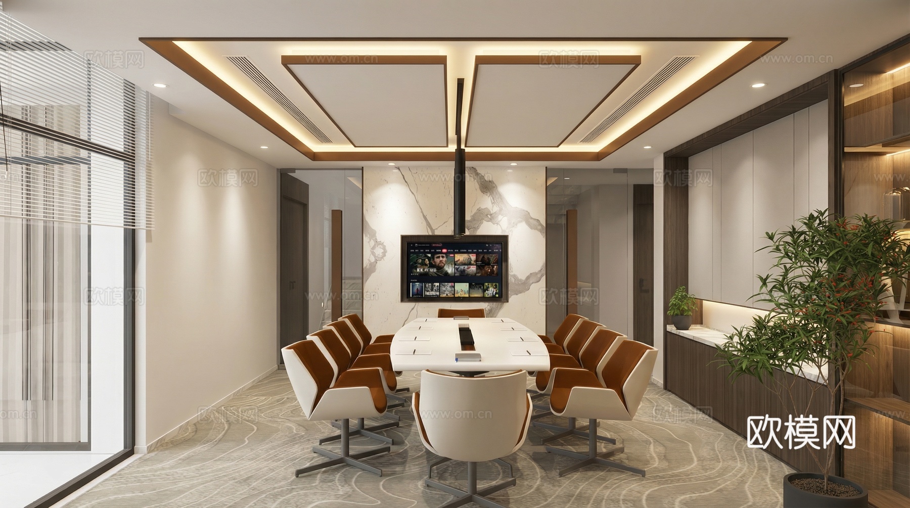 现代  报告厅  会议室su模型