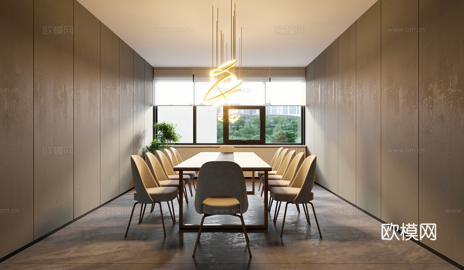 现代  报告厅  会议室su模型