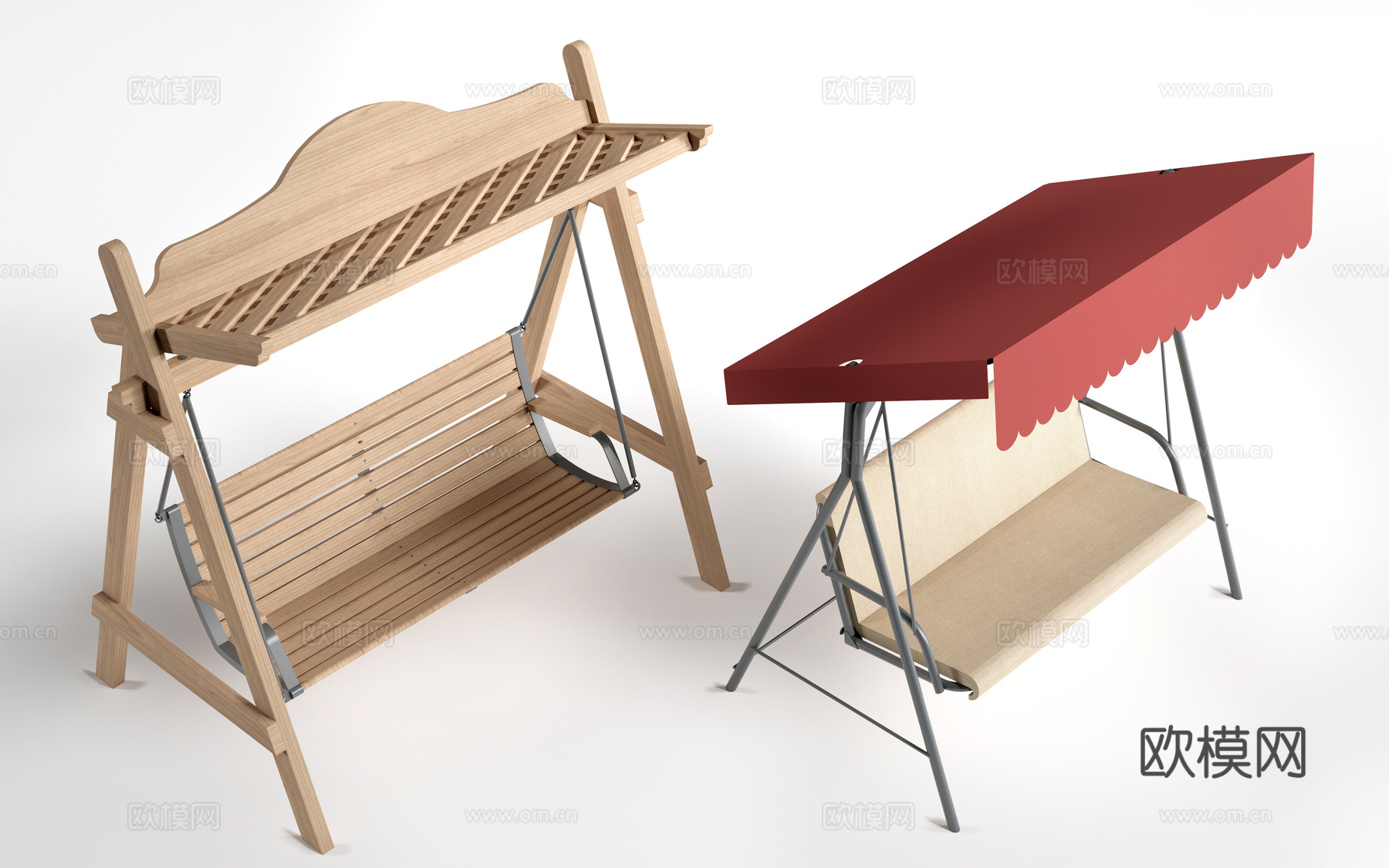 现代户外秋千椅 吊椅su模型