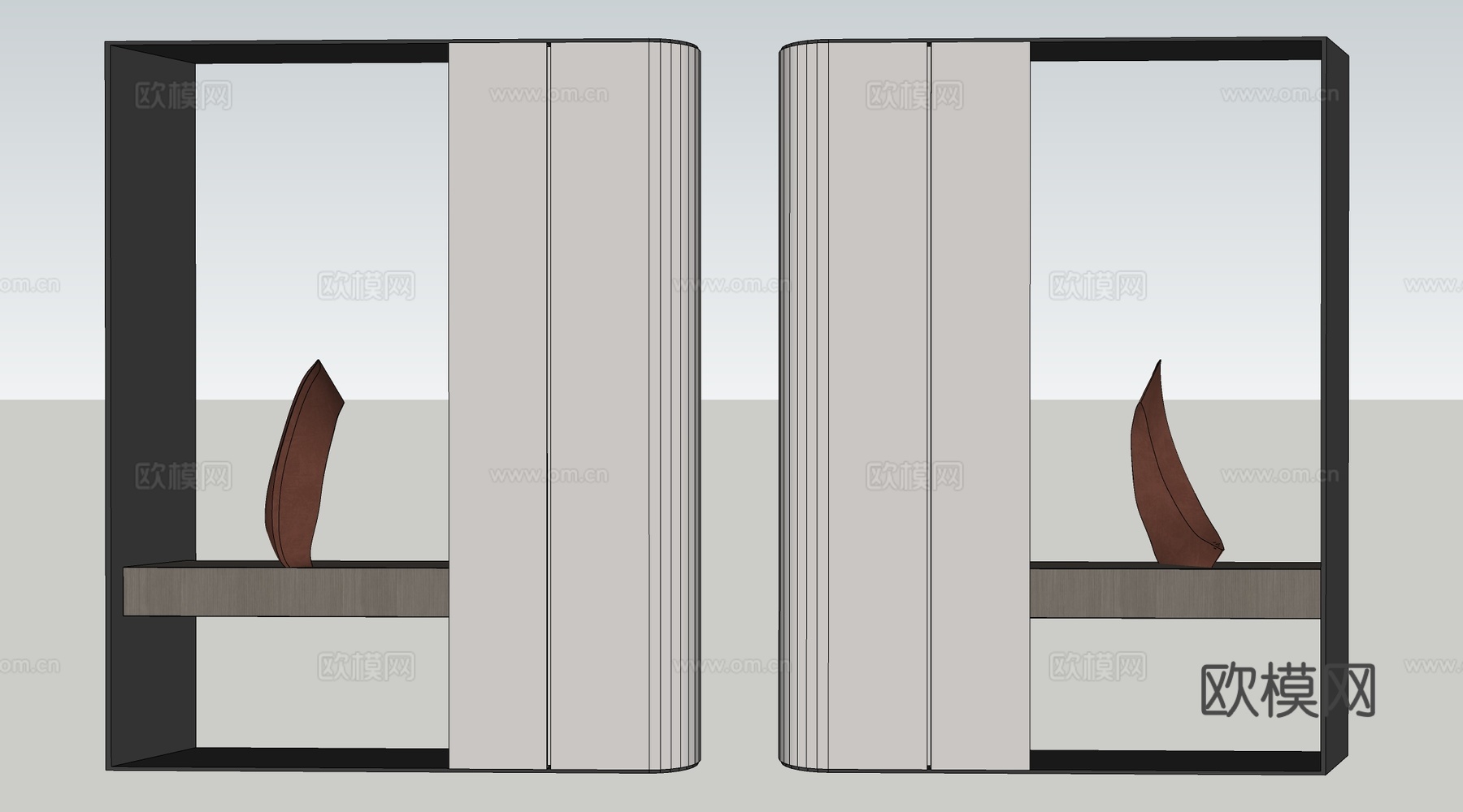 现代玄关隔断 装饰隔断 入户玄关su模型