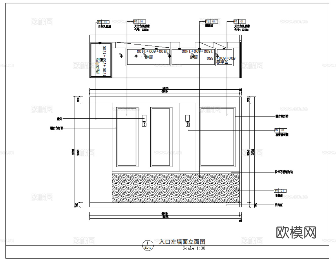 蛋糕店 烘焙店 西饼店 甜品店 面包店 糕点店 西点店 餐厅cad施工图下载（渲染图7）