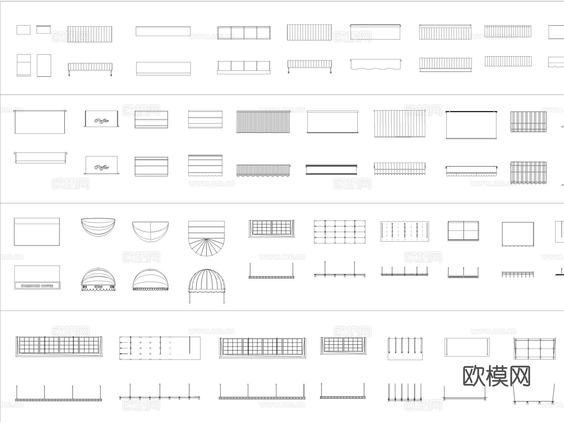 2026年最新遮阳棚CAD图库CAD雨棚CAD遮雨棚CAD布cad施工图