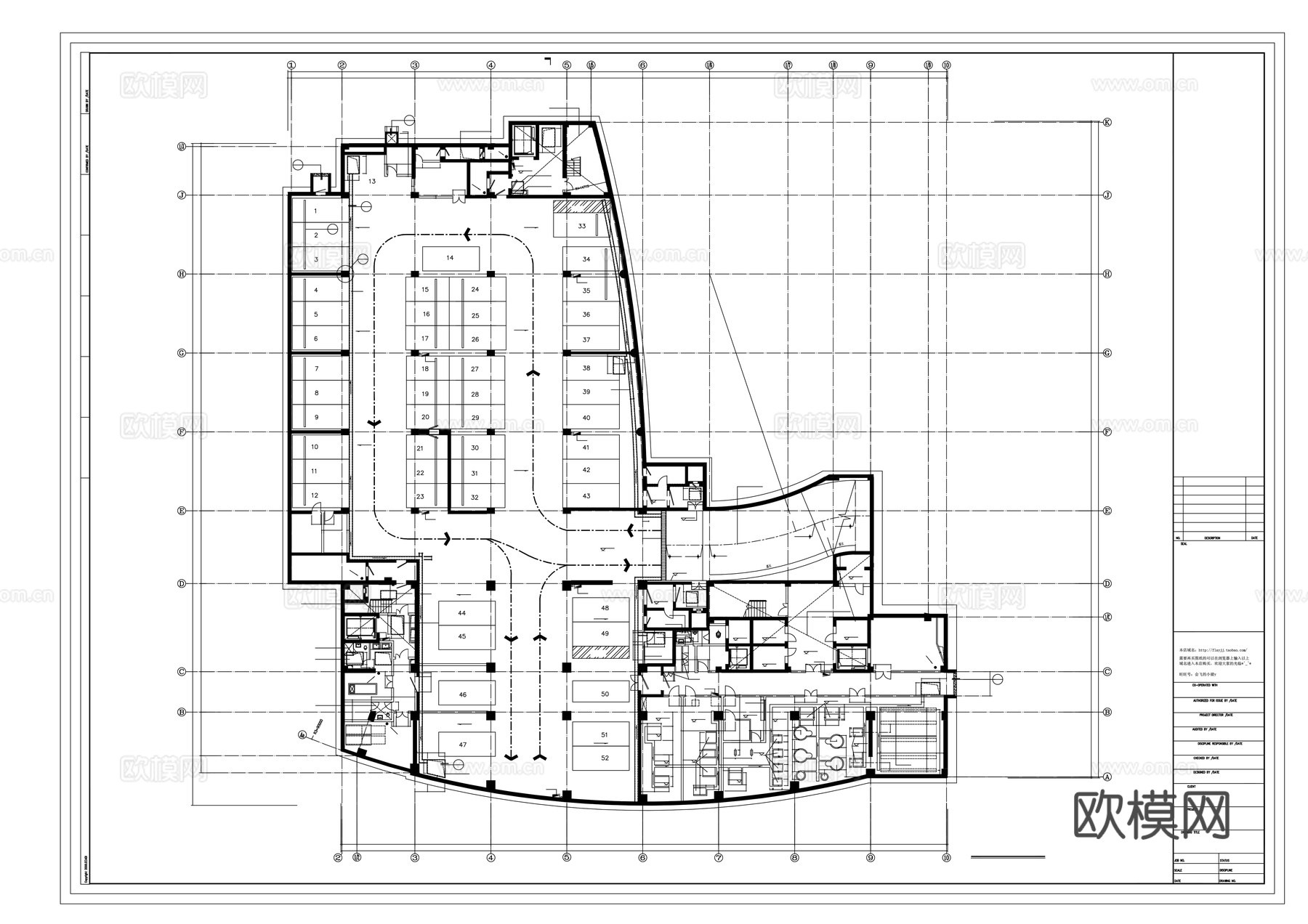 地下一层平面cad施工图