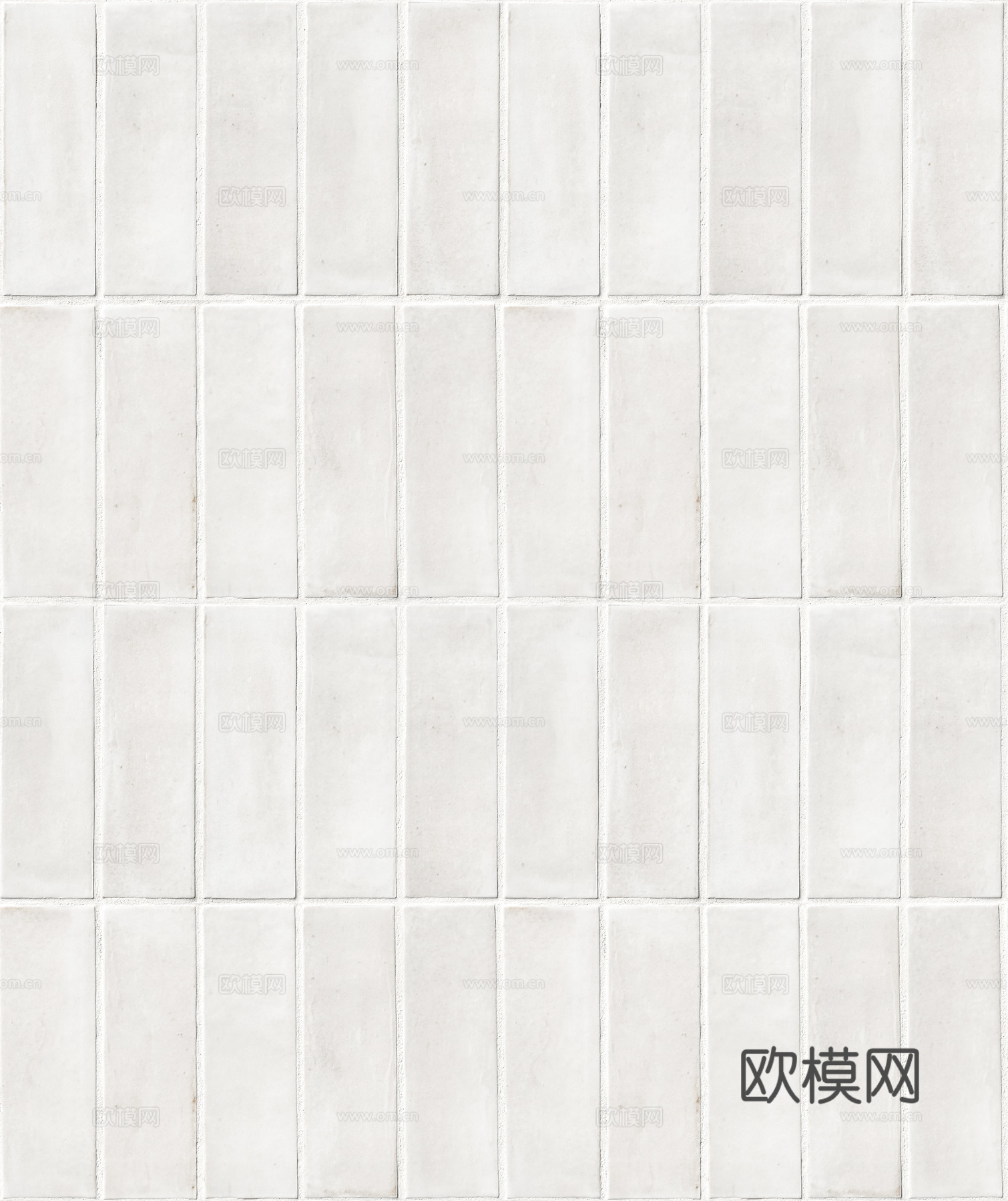 现代法式无缝白色条形砖 小白砖