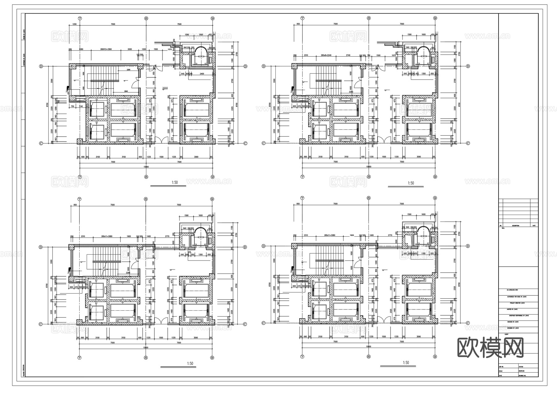 立面图cad施工图