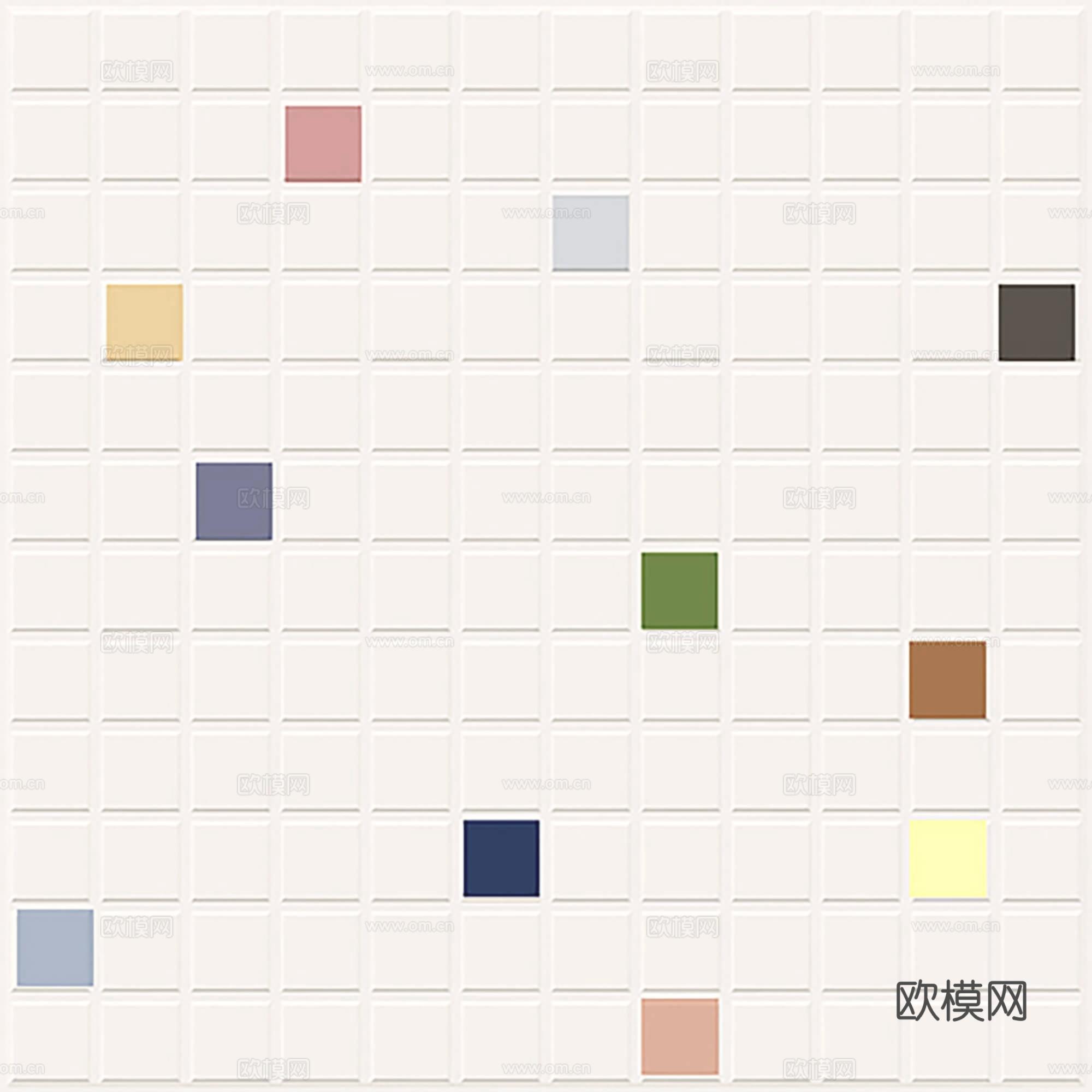 现代花砖拼色马赛克