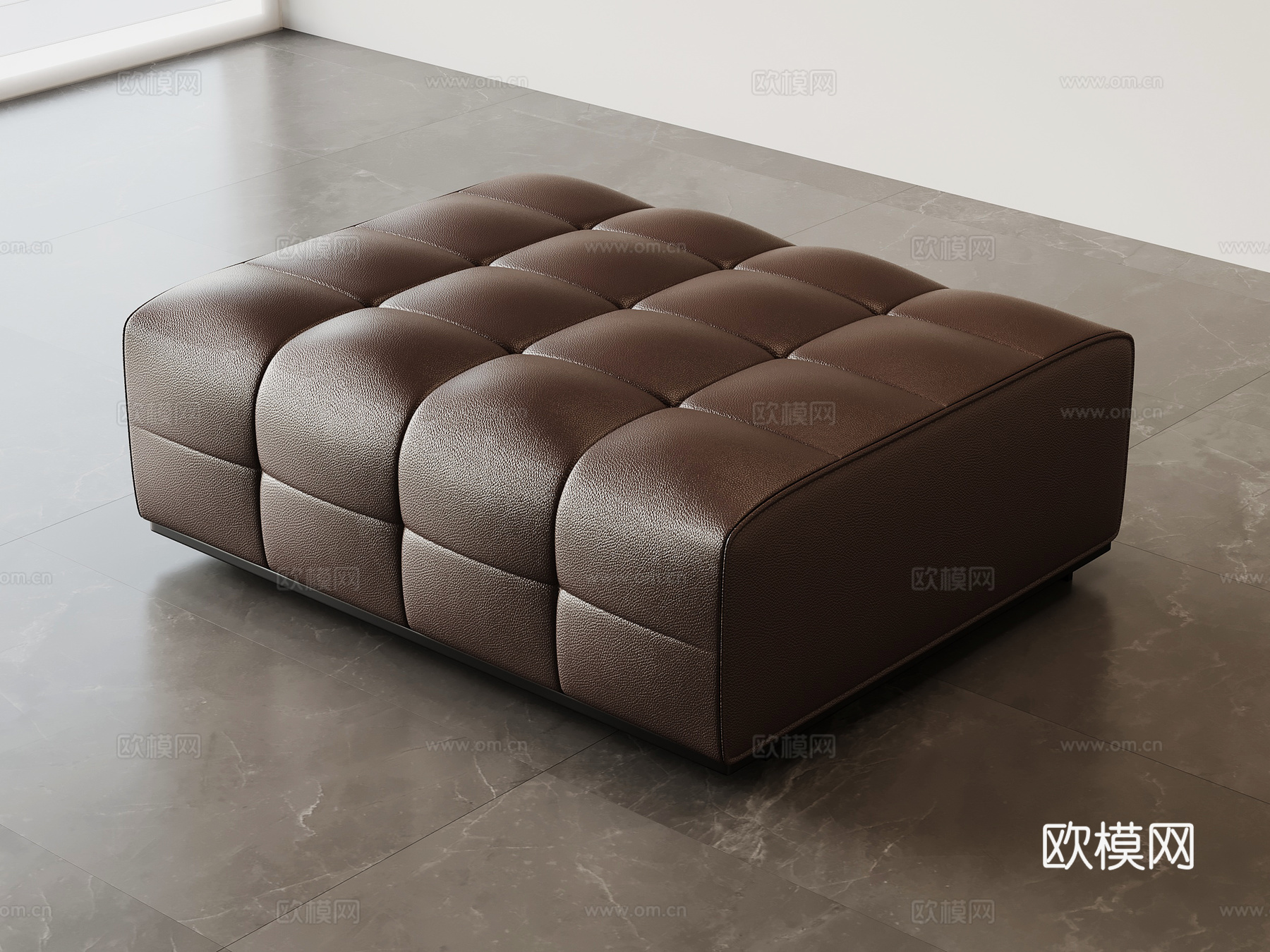 现代意式沙发凳 方凳su模型