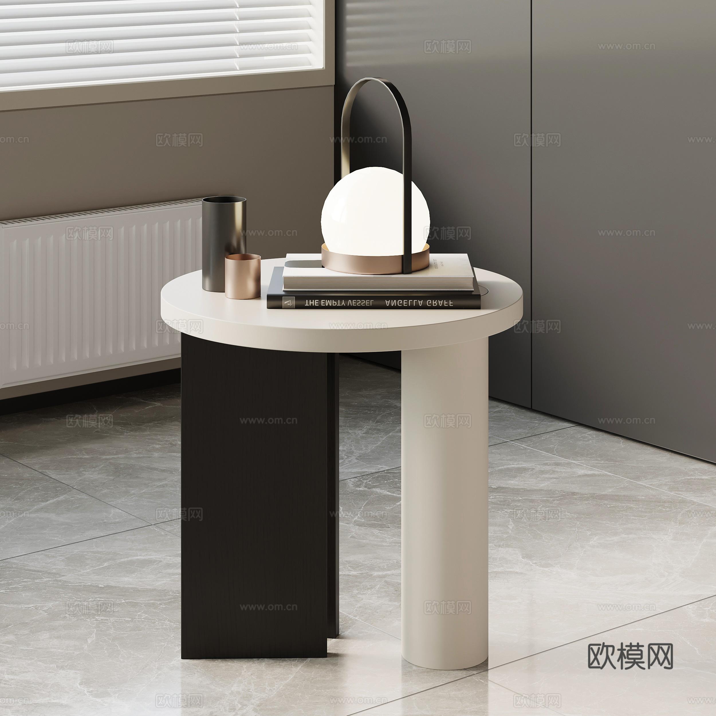 现代意式边几 圆几角几su模型