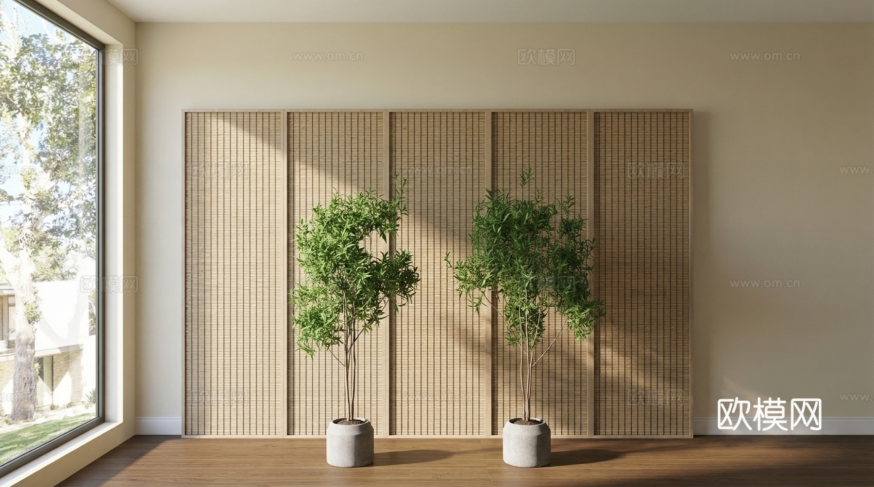 现代盆栽su模型