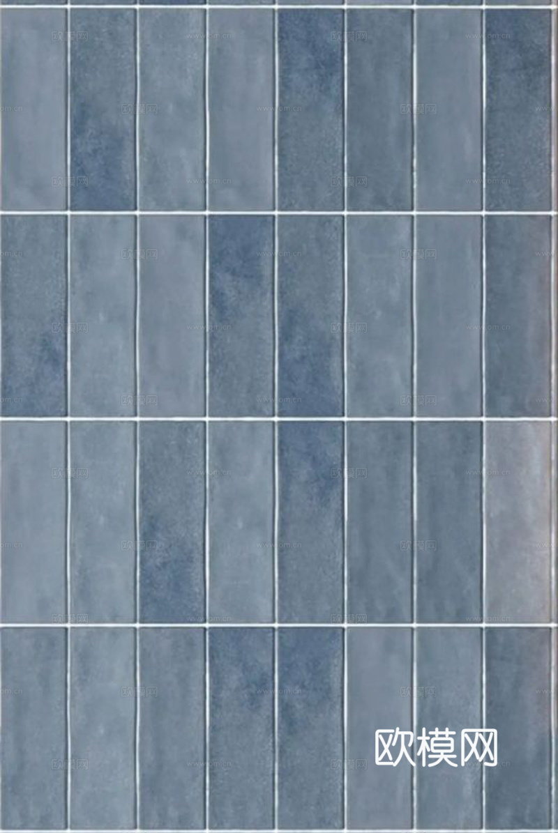 蓝色长条手工砖