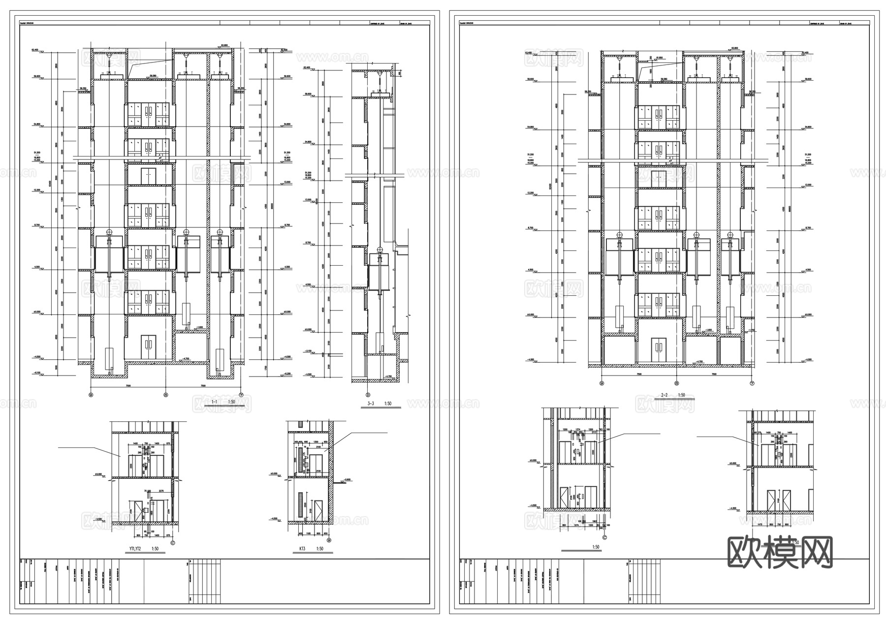 立面图cad施工图