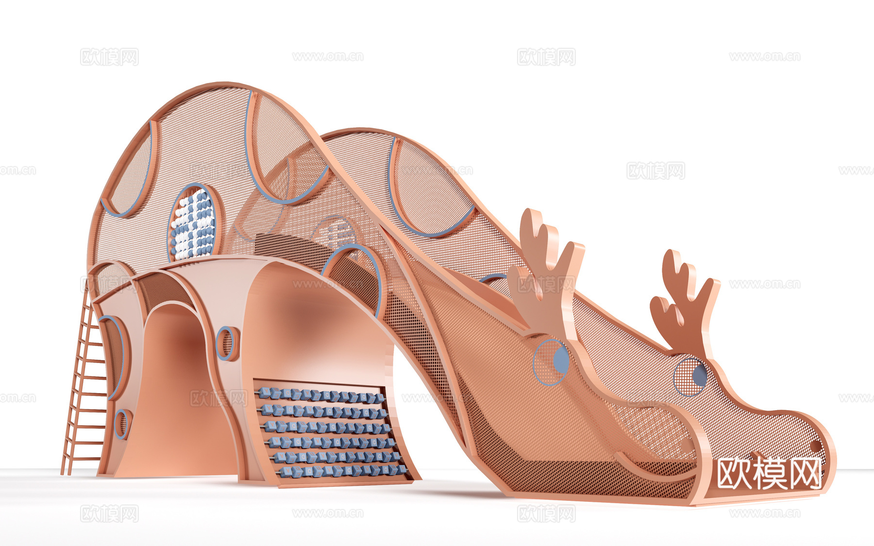 现代儿童游乐器材 儿童滑梯 儿童设施su模型