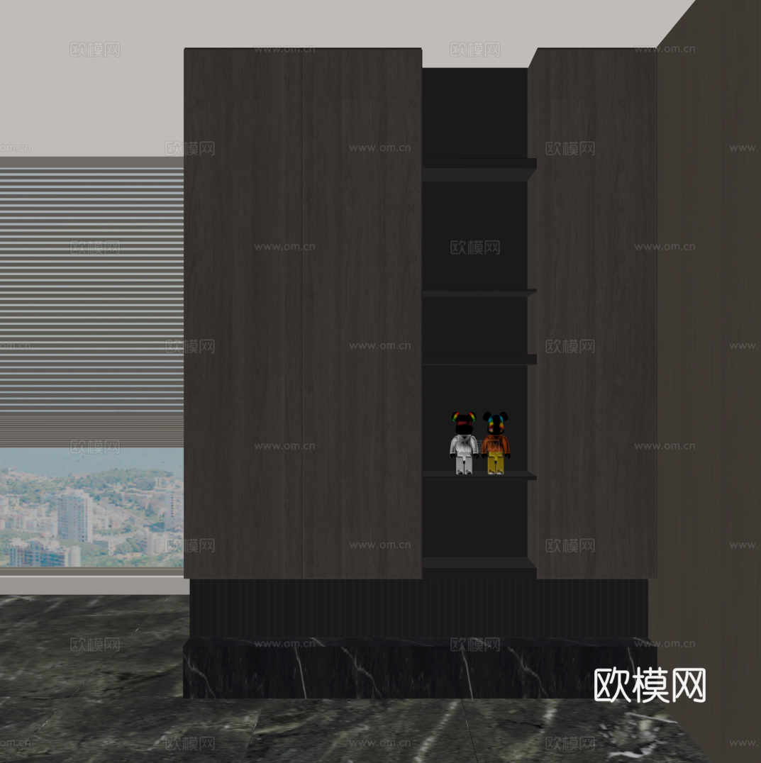 现代意式玄关su模型