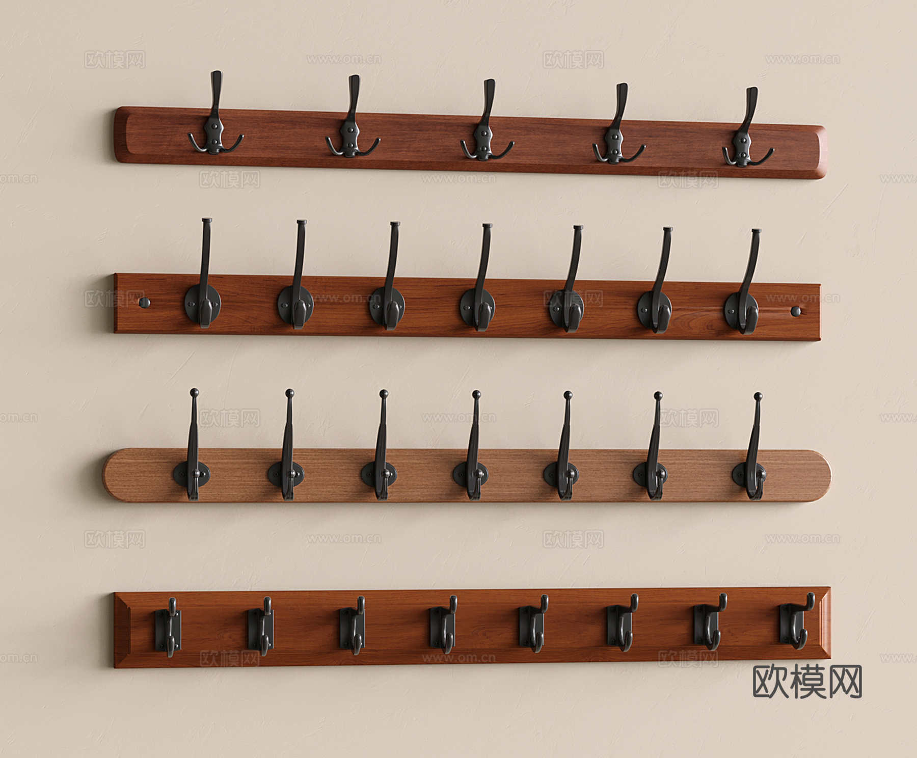 美式风挂钩 简欧挂衣钩su模型