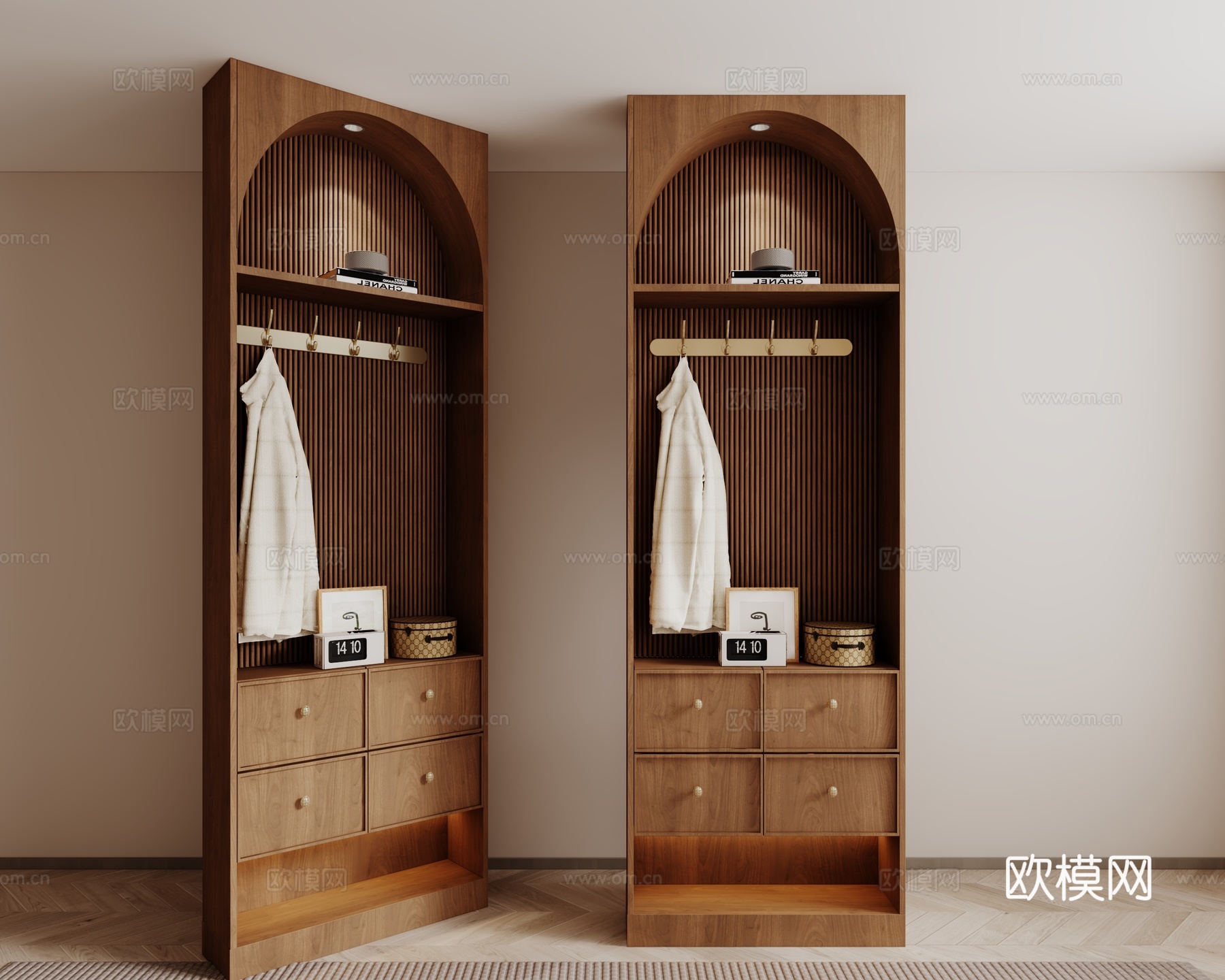 现代开敞衣柜3d模型
