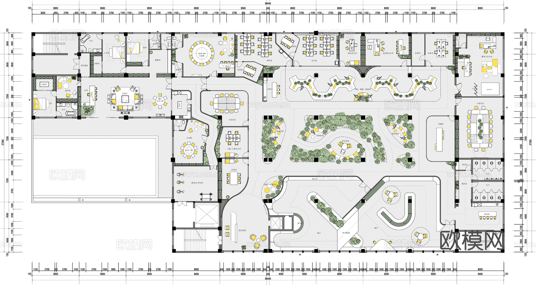 办公室CAD平面图cad施工图