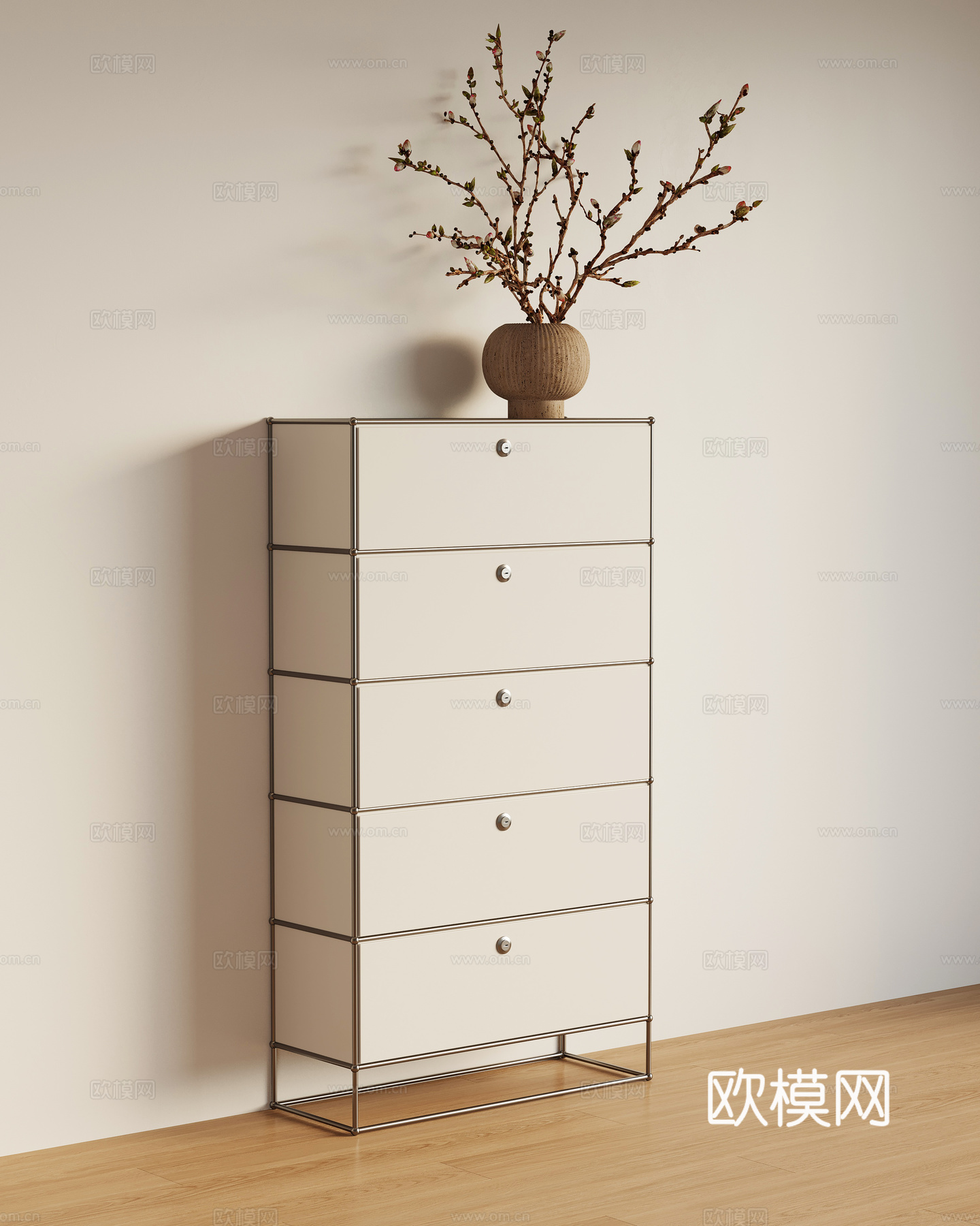 现代法式高柜 边柜 斗柜su模型