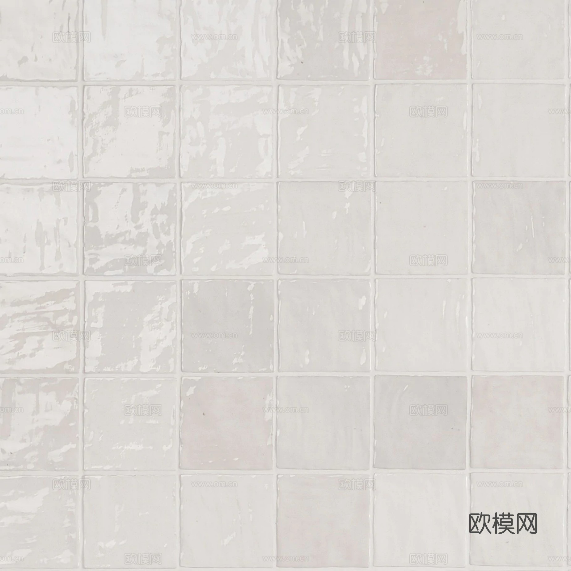 高清无缝白色方砖釉面砖手工砖